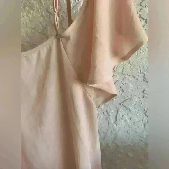 Bar III Women’s Sz M Pastel Pink Ruffle Sleeve Optional Off Shoulder Blouse Good - Picture 7 of 11